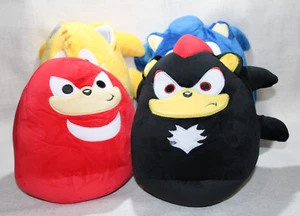 Sonic the Hedgehog Plush 9 Inch Stuffed Toy Lot of 4 Tails Sonic Knuckles Shadow - Picture 1 of 12