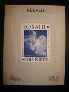 Rosalie Sheet Music Vintage 1937 Cole Porter Voice Piano Guitar Chappell Co (O) - Picture 1 of 5