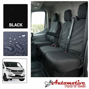 Black Custom Seat Covers for Fiat Talento 2016-On Front Right & - Picture 1 of 3