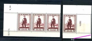 Saarland 4 x 361 Br, fecha de impresión Leerfeld, error s. escaneo, sin usar #m630 - Imagen 1 de 1