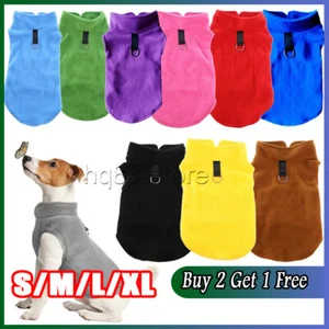 Winter Fleece Pet Dogs Clothes Warm Dog Vest Jacket French Bulldog Puppy Outfit - Picture 1 of 18
