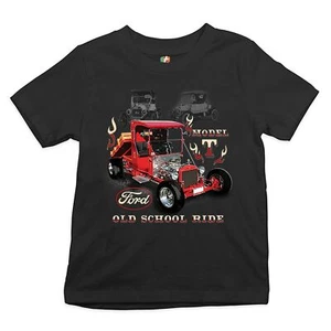 Ford Model T Old School Ride Youth T-shirt Vintage Hot Rod Licensed Kids - Picture 1 of 26