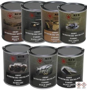 Army Tarnfarbe 1L – Kunstharz Militärlack für Fahrzeuge & Outdoor - Picture 1 of 22