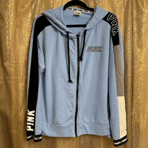 UNDERCOVER Felpa con cappuccio e zip oversize ROSA Victorias Secret blu chiaro grigio nero med