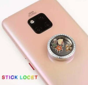 30 mm Adhesive Sticker Charm Glass Memory Living Locket - Picture 1 of 10