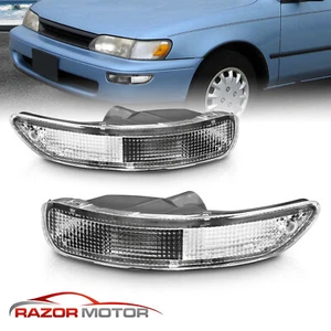 Luces de señal de parachoques cromadas para Toyota Corolla 1993-1997 4/5 puertas sedán vagón - Imagen 1 de 8