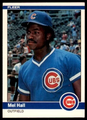 1984 Fleer. Mel Hall . Chicago Cubs #493 - Image 1 of 2