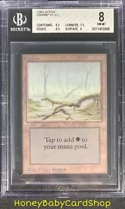MTG Limited Edition Alpha 1993 Swamp (A) BGS 8.0 NM/MT Old School 93/94 - Picture 1 of 6