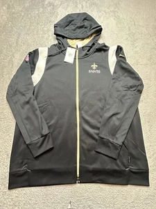 NWT! Nike New Orleans Saints NFL Zip Up Hoodie Jacket Men's 2XL - Picture 1 of 6