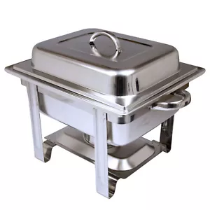 Edelstahl Speisenwärmer 1/2 Warmhaltebehälter Chafing Dish 4,0 Liter - Bild 1 von 8