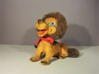 Seltener Löwe 24 x 22 cm Löwenfigur mit Fell Orig In-Scha Made in Germany rar 