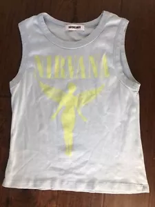 Daydreamer Nirvana Angel Shrunken Tank Medium Sleeveless Graphic Band Tee - Picture 1 of 5