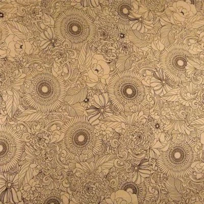 Estampado Essex por Robert Kaufman, tinta negra sobre marrón pulido, tela de algodón por comprar Foto 1 de 4