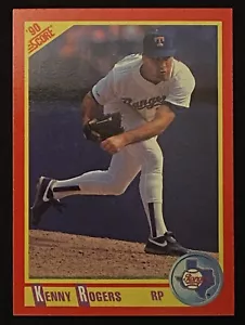Tarjeta de béisbol Kenny Rogers 1990 MLB Texas Rangers Relief Pitcher puntuación #301 - Imagen 1 de 2