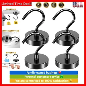 4 Stück 110 Pfund Magnethaken Schwerlast Neodym Magnethaken, stark magnetisch - Bild 1 von 8