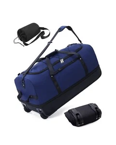 32”110L Expandable 140L Foldable Rolling Duffle Bag with 2 Inline - Picture 1 of 9