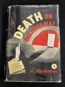 M.V. Heberden DEATH ON THE DOOR MAT 1939 Crime Club FIRST in jacket SCARCE! - Picture 1 of 9