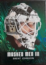 2010 - 2011 ITG Masked Men III Brent Johnson Emerald 1/1 #MM-05 Hockey Card