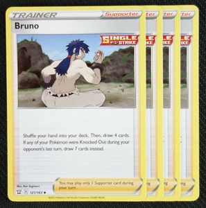 Pokemon Cards 4x Bruno 121/163 Playset Battle Styles NM/M - Picture 1 of 1