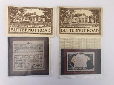Lot of 2 BUTTERNUT ROAD Cross Stitch Patterns Summer Sampler & Childrens Garden - Image 1 of 2