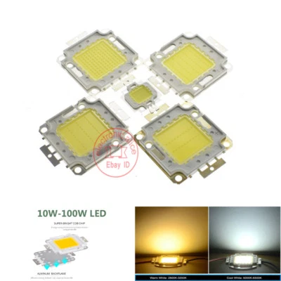 White/ Warm White 10W 50W 100W LED light Chip DC 12V/36V COB Integrated LED lamp - Image 1 of 4