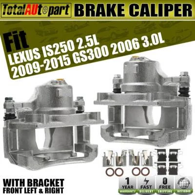 Pinza de freno 2 piezas con soporte laterales delanteros para Lexus IS250 2009-2015 GS300 2006 Foto 1 de 4