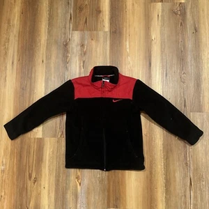 Nike Tech Fleece Youth 4 Red & Black Full Zip Long Sleeve Black - Picture 1 of 3