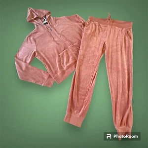 Neu mit Etikett Fashion Nova XL ""The Original Trendsetter"" Velour Trainingsanzug Set Mauve XL - Bild 1 von 12
