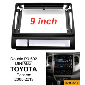 For 05-13 Toyota Tacoma 2 DIN 9 inch Car Stereo Radio Fascia Dash Frame Trim - Picture 1 of 12