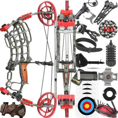 Compound Bow Short Axis 30-70lb Dual-use Ball Arrow Hunting Fishing Ambidextrous - Image 1 of 4