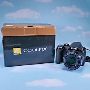 Nikon Coolpix P90 Black Digital Camera 24x Zoom 12.1 Megapixels Tested Works - Bild 1 von 9