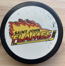 Saint John Flames AHL Souvenir Hockey Puck American Hockey League St. John Flame