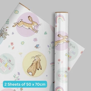 Papel de envolver cumpleaños | Adivina cuánto te amo 2 hojas y 2 etiquetas envoltura de regalo - Imagen 1 de 4