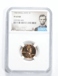 PF67 1960 SMALL DATE Variety Lincoln Memorial Cent NGC PR Proof - Picture 1 of 5