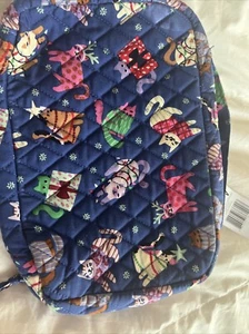 Vera Bradley CATNIP CHRISTMAS Essential Hanging Travel Organizer NEW Great Gift - Picture 1 of 4
