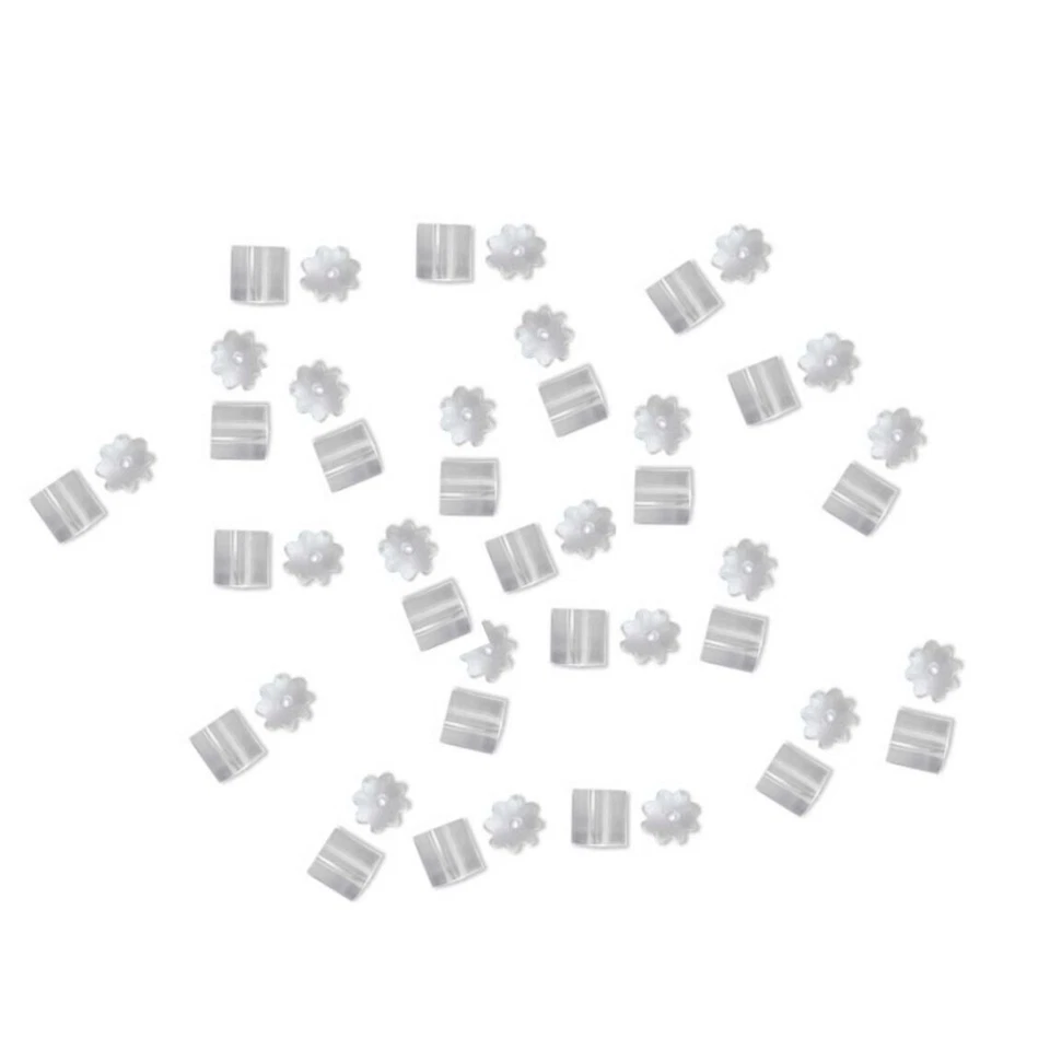 144 Embragues para Pendientes de Plástico Transparente 3,75 x 4 mm, Tuercas para Pendientes Transparentes Foto 1 de 1