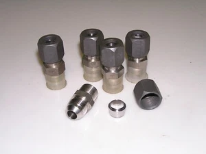 5x 1/2" A-Lok X Flare 316 Stainless 37 Degree Flare Adapter - Picture 1 of 3