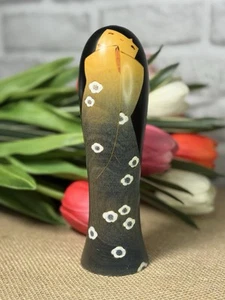 🌸 Vintage japanische kreative Kokeshi Puppe signiert 7 Zoll groß handgefertigte Holzkunst - Bild 1 von 9