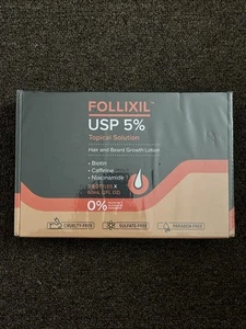 Pack Of 3 Follixil Minoxidil USP 5% Topical Hair & Beard Growth lotion 2oz each - Picture 1 of 1
