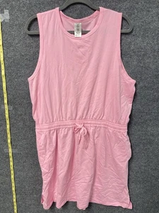 3 MEMBER'S MARK WOMENS SLEEVELESS TANK DRESS Pink & Black XL - Picture 1 of 7