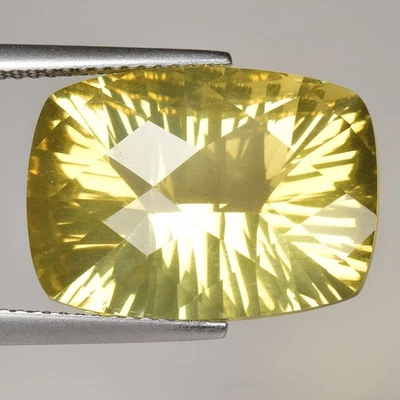 10.82 Cts Yellow Quartz Checkerboard Natural Loose Gemstone Brazil - Image 1 of 3