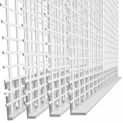 DOITBAU 100x PVC-Abschlussprofil mit Gewebe 3-15mm Putzprofil Stab WDVS Übergangsprofil