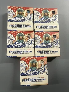 5 Count Of Limited Ed Dr. Squatch Freedom Fresh Bar Soap - 5oz Each Zero Grit - Picture 1 of 2