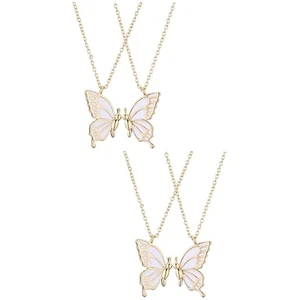 2 Pairs Freundschaftsketten Modeschmuck Magnetische Freunde - Bild 1 von 12