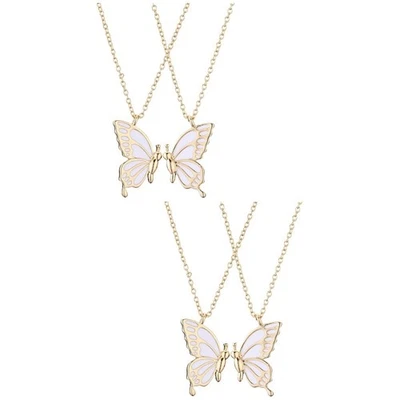 2 Pairs Freundschaftsketten Modeschmuck Magnetische Freunde - Bild 1 von 4