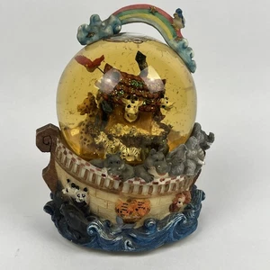 Vintage Arche Noah Wasser/Glitzer Kugel Kinderzimmer Kind Deko Spieluhr *funktioniert* - Bild 1 von 6