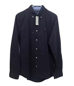 tommy hilfiger man button-up shirt size:S navy/red dot 97% cotton Casual - Picture 1 of 6