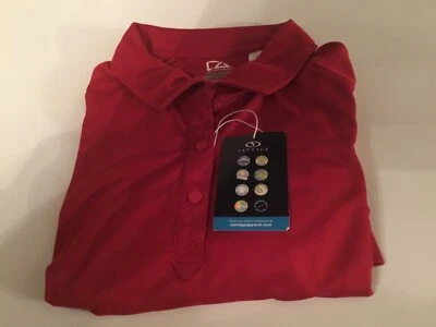 Polo grande Cutter & Buck DryTec para mujer - rojo Foto 1 de 4