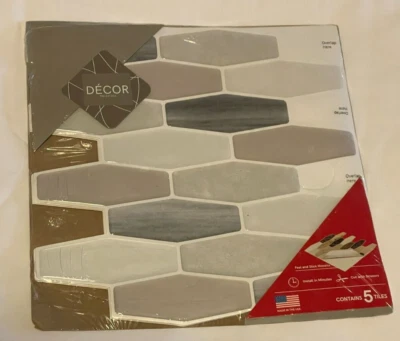 Decor Peel and Stick Mosaics Moon Long Hex faux tiles 5 pack - Image 1 of 4