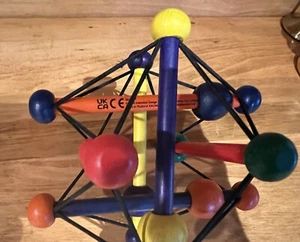 Vintage Manhattan Toy Company Baby Skwish Developmental Wooden Toy 1988 Colorful - Picture 1 of 4